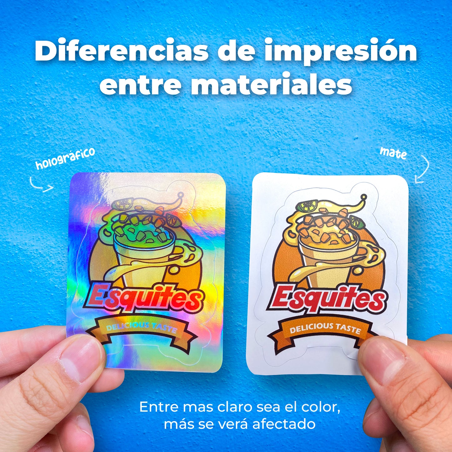 stickers personalizados mate y holografico