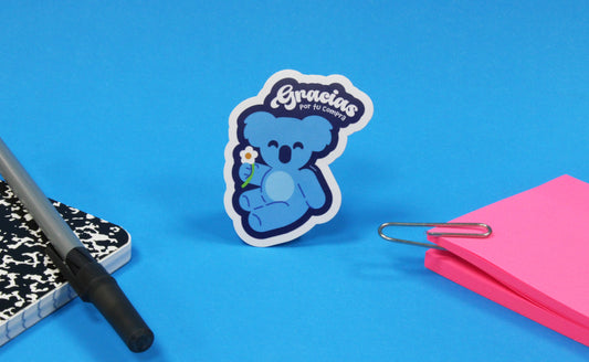 sticker kwali troquelado acabado mate