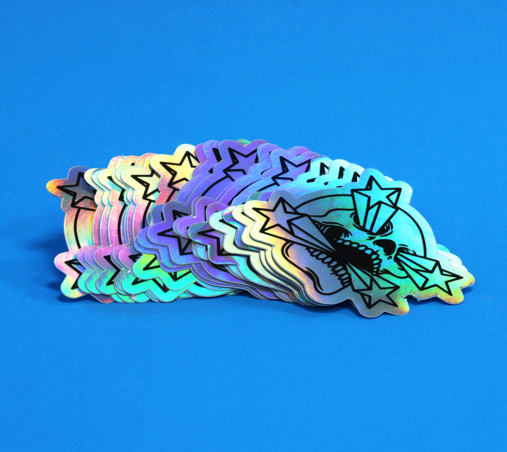 stickers holograficos con corte