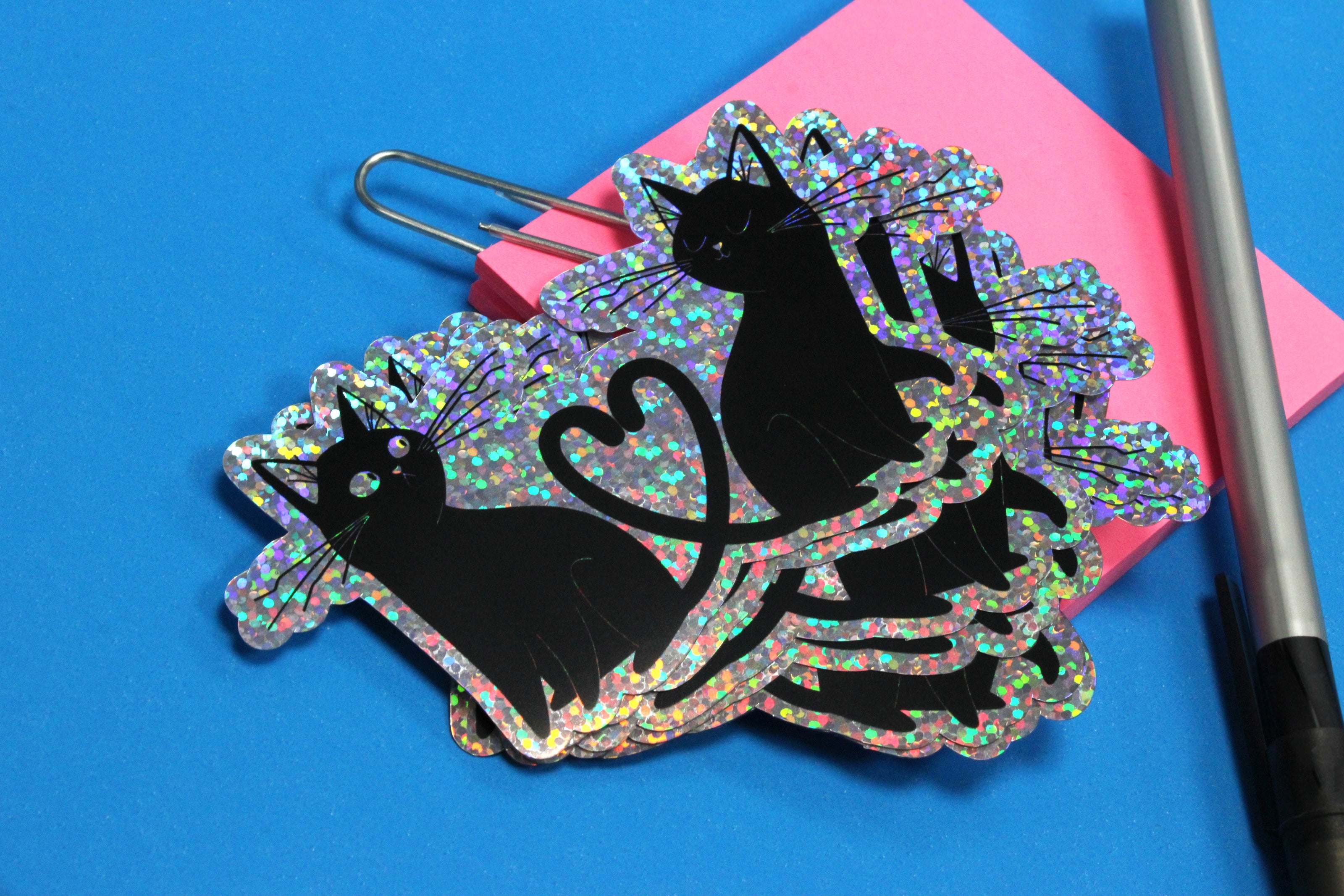 sticker glitter holografico corte troquelado
